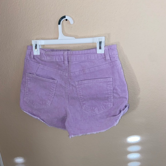 Forever 21 purple cute corduroy shorts high rise mom girl hood core y2k bottoms - Picture 5 of 8